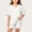 White, variant on HOMBOM Big Girls Summer Outfits Casual Fashion Solid Color V Neck Short Sleeve T-Shirt and Shorts 2 Piece Set Age 4-15 Years,Pink,12-13 Years