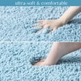 thumbnail image 3 of Ashler Ultra Soft Non Slip Bathroom Shower Area Rug Water Absorbing Plush Mat, 2 Sets Sky Blue 24 x 36 & 24 x 72 inches, 3 of 7