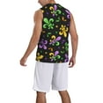 thumbnail image 5 of Rocae Mardi Gras Carnival4 for Men's Basketball Jersey Lightweight and Breathable Athletic Tank Top,Quick-Drying Sports Jersey Large, 5 of 9