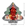 thumbnail image 7 of Stylish Metal Hanging Christmas Tree Wind Spinner - Festive Red & Gold Snowflake Design for Garden & Yard Decor, 7 of 7