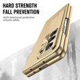 thumbnail image 2 of ELEHOLD For Samsung Galaxy Z Fold 7 Rugged Full Body Case,Premium Lychee Texture PU Leather Cover with Built-in Front Screen Protector Metal Foldable Kickstand Shockproof Phone Case , Gold, 2 of 7