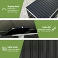 thumbnail image 5 of Patiowell 6' x 3' Horizontal Metal Shed, Outdoor Storage Black Trash Shed with Double Lockable Doors, Easy Lift Hinges and Sloping Roof, 5 of 7