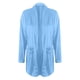 thumbnail image 4 of Puntoco moda mujer manga larga frente abierto ropa de abrigo suelta blusa sólida abrigo Tops bolsillos blusa liquidación Puntoco Puntoco-6359, 4 of 5