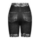thumbnail image 5 of ICHUANYI Clearance Womens Imitation Denim Printed Leggings Capris High Waisted Elastic Pencil Sports Yoga Pants(Black, XXL) ICHUANYI WER2023080906255, 5 of 5
