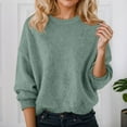 thumbnail image 2 of Winter Sweaters for Women Sweaters For Round Neck Long Sleeve Pullover Warm Lightweight Winter Cozy Knitted Sweater Ugly Christmas Sweaters, 2 of 4