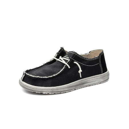 

Sanviglor Men Loafers Comfort Casual Shoes Classic Flats Street Soft Sole Non-Slip Loafer Lightweight Slip On Driving Shoe Black 7