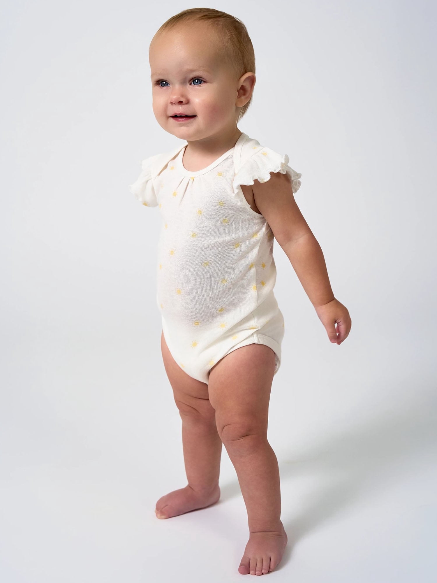 Gerber Baby Neutral Short Sleeve Onesies, 8-Pack, Sizes 0/3 Newborn - 12 Months