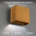 thumbnail image 6 of WAC Lighting Boxi 1-Light LED 3-CCT 3000K Aluminum Wall Sconce in Aged Brass, 6 of 7