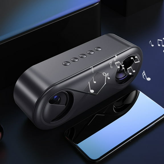 ZFYXGS Bluetooth Audio Two Built-in Speakers Portable Subwoofer Wireless Radio HiFi Sound Quality Supports 3.5mm USB Flash Drive T-flash