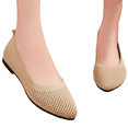 thumbnail image 2 of Domzle Women Comfortable Casual Flats: Lightweight & Anti-Slip for Outdoor Walking - Soft Insole & Breathable Knit for Confidence - Women Beige, 2 of 7