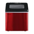 Frigidaire 40 lbs Countertop Clear Square Ice Maker EFIC452, Red