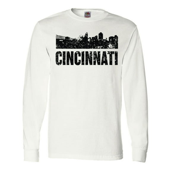 Inktastic Cincinnati Skyline Grunge Long Sleeve T-Shirt