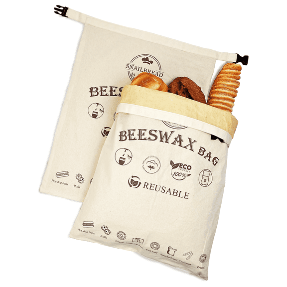 Reusable Beeswax Bread Bags for Sourdough: XL Eco-Friendly Fresh Food Storage (13x17in, 2 Pack) | Moisture Lock, Sustainable Homemade Bread Preservation