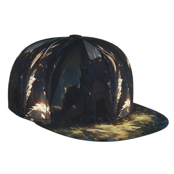Hirioo Sleeping Dragon In Forest for Baseball Cap Men Cap Flat Brim for Men Women Teens Adjustable Baseball Cap