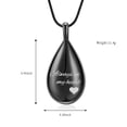 thumbnail image 2 of Urn Necklaces for Ashes Carved Always in my heart Teardrop Keepsake Ashes Necklace Urn Pendant Cremation Memorial Jewelry, 2 of 7