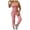 Pink, variant on TIHLMK Womens Jumpsuit Womens Fashion Button Solid Casual Camis Sleeveless Suspender Jumpsuit Gift for Women