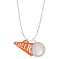 thumbnail image 1 of Delight Jewelry Acrylic 1.25" Orange Cheer Megaphone To the World You are a Mother Locket Necklace, 1 of 4