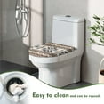 thumbnail image 4 of ZIATUBLES American Tribes Print Universal Fit Toilet Lid Cover with Elastic Edges Washable Reusable Stretchable Fabric for Most Lids Bathroom Decor Accessories, 4 of 6