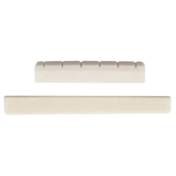 ZPAQI 6 String Bone Guitar Bridge Saddle and Nut Replacement Guitar Blank Bone Nut