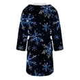 thumbnail image 5 of Women's Fleece Plush Robe Long Warm Plush Bathrobe Loungewear Jacket Printed Comfort Robe, 5 of 5