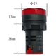 thumbnail image 4 of Juego de 3 luces LED de señal de giro Sincero AD16-22D/S 12 V CC 20 mA rojo/verde/amarillo 22 mm, 4 of 5