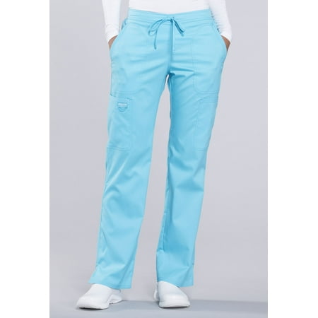 

Workwear Revolution Women Medical Scrubs Pant Mid Rise Moderate Flare Drawstring WW120 L Turquoise