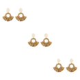 thumbnail image 1 of Guardurnaity Paquete de 6 aretes de ratán Durabilidad Hecho a mano Moda Trenza Aro Diseño único Material premium Perno de oreja Círculo hueco Type1 NO1 Guardurnaity CBP197626, 1 of 6