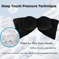 thumbnail image 2 of Weighted Sleep Mask Blackout Eye Cover, Blocking Sleep Eye Mask, Double-Sided Use, Adjustable Straps, Weighted Eye Mask for Deep Sleep, Relaxation, Napping (Black, Both Side Velvet), 2 of 4