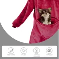 thumbnail image 3 of Sudadera Con Capucha, Manta De Gran Tamaño, Bolsillo Frontal, 3 of 5