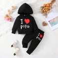 thumbnail image 2 of lnmuld Two Piece Outfits Toddler Girls Casual Outfit Set Long Sleeve Hooded Sweatshirt and Elastic Waist Pants for Daily Wear and Outdoor Solid Color Size:18-24 Months, 2 of 9
