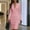 Pink, variant on MORTTIC Women's Elegant Solid Color V-Neck Office & Formal Long Sleeve Bodycon Midi Dress For Spring Summer White，S
