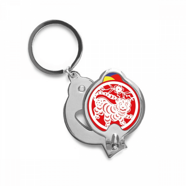 Paper-cut Tiger Animal China Zodiac Art Nail Clippers Sharp Fingernail Stainless Steel Cutter