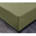 thumbnail image 2 of the Season Essentials Kits de Draps Sans Rides avec Poches Profondes & 038; Résistant aux Taches, 4 pc, 1800 Fils à Base de Bambou, Sauge / Vert, Plein, 2 of 11