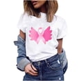 thumbnail image 2 of YABCSAZ Breast Cancer Shirts Tops for Women/Short Sleeve Shirts/Crewneck Shirt/Sweatshirt/Hoodie with Blessed Breast Cancer Pink Ribbon/Breast Cancer Awareness Breast Cancer Survivor Gifts for Women, 2 of 7