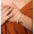thumbnail image 5 of Jewels By Sunaina CLEO Cuff 18K Gold Plated Stainless Steel Geometric T-Top Open Cuff Bracelet for Women – Adjustable 2.5–3 in, 5 of 6