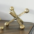 thumbnail image 5 of 4", 5"H Gold Aluminum Metal Jack Sculpture, by DecMode (2 Count), 5 of 14