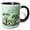 Black/White, variant on 3drose, Image of Welcome to Our Home with House and Trees, 11oz Two-tone Yellow Mug