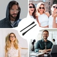 thumbnail image 6 of Uxcell 5 Pairs Eye Glass Replacement Temples, Silicone Anti-Slip Eyeglass End Tips Glasses Retainers Fits 0.9-1.2mm for Round Thin Metal Eyeglass Sunglasses Temple, Black, 6 of 6