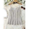 thumbnail image 3 of Women's Gold Sequin Camisole Tank Top, V-Neck, Sexy for Outerwear or Layering, Sparkly Top for Clubbing or Dates, 3 of 3