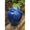 thumbnail image 1 of X-Brand PLFT3394BL 17 in. Tall Round Vase Fountain with Ridges Waterfall Indoor Outdoor Decor, Blue, 1 of 1