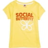 Faded Glory Social Butterfly Tee Yellow Sm