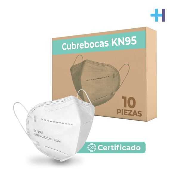 Mascarilla KN95 de 5 capas caja con 10 piezas marca Mercy