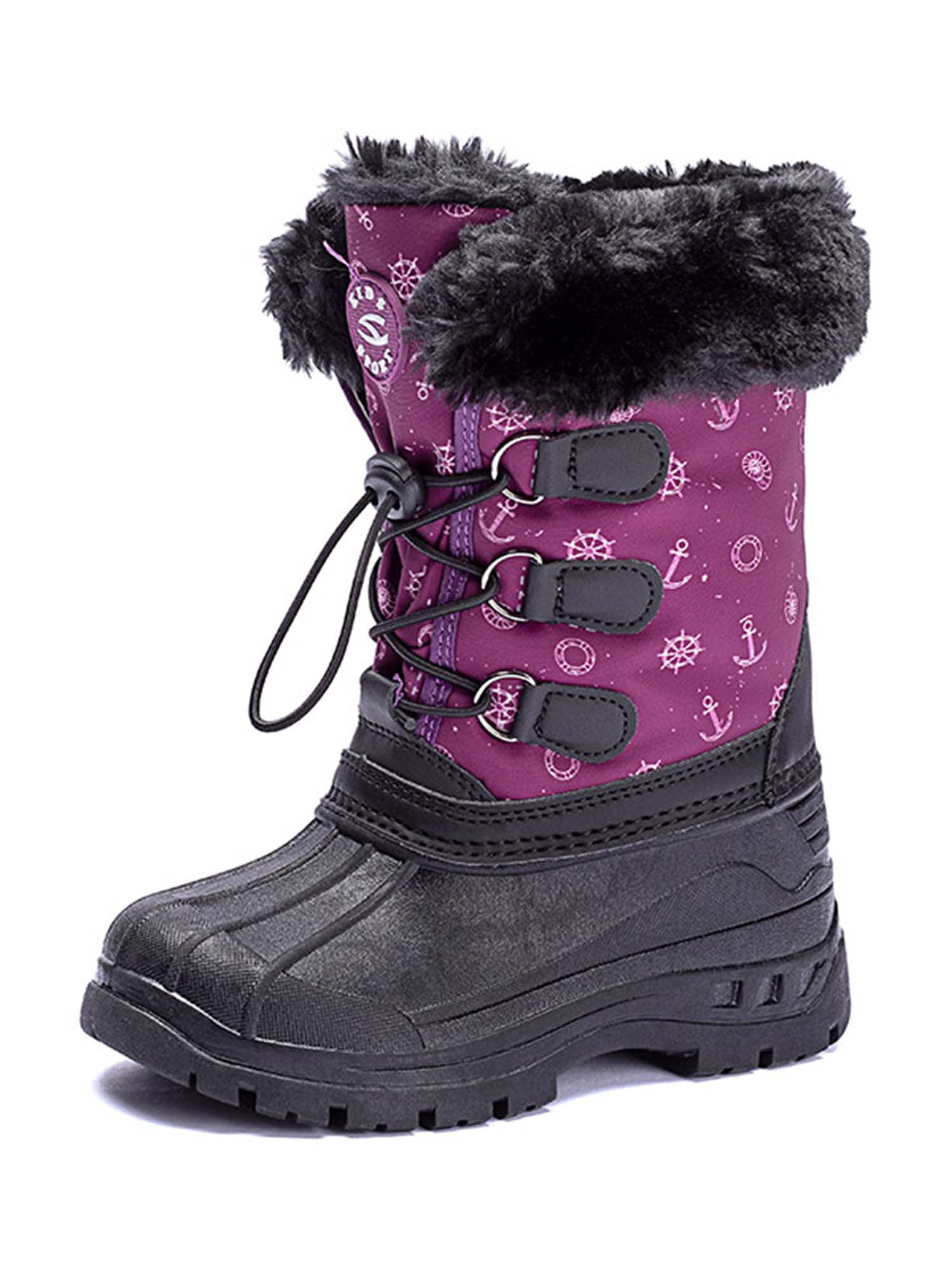 Kids Snow Boots for Boys Girls Toddler Winter Outdoor Boots Waterproof with Fur Lined Toddler/Little Kids/Big Kid