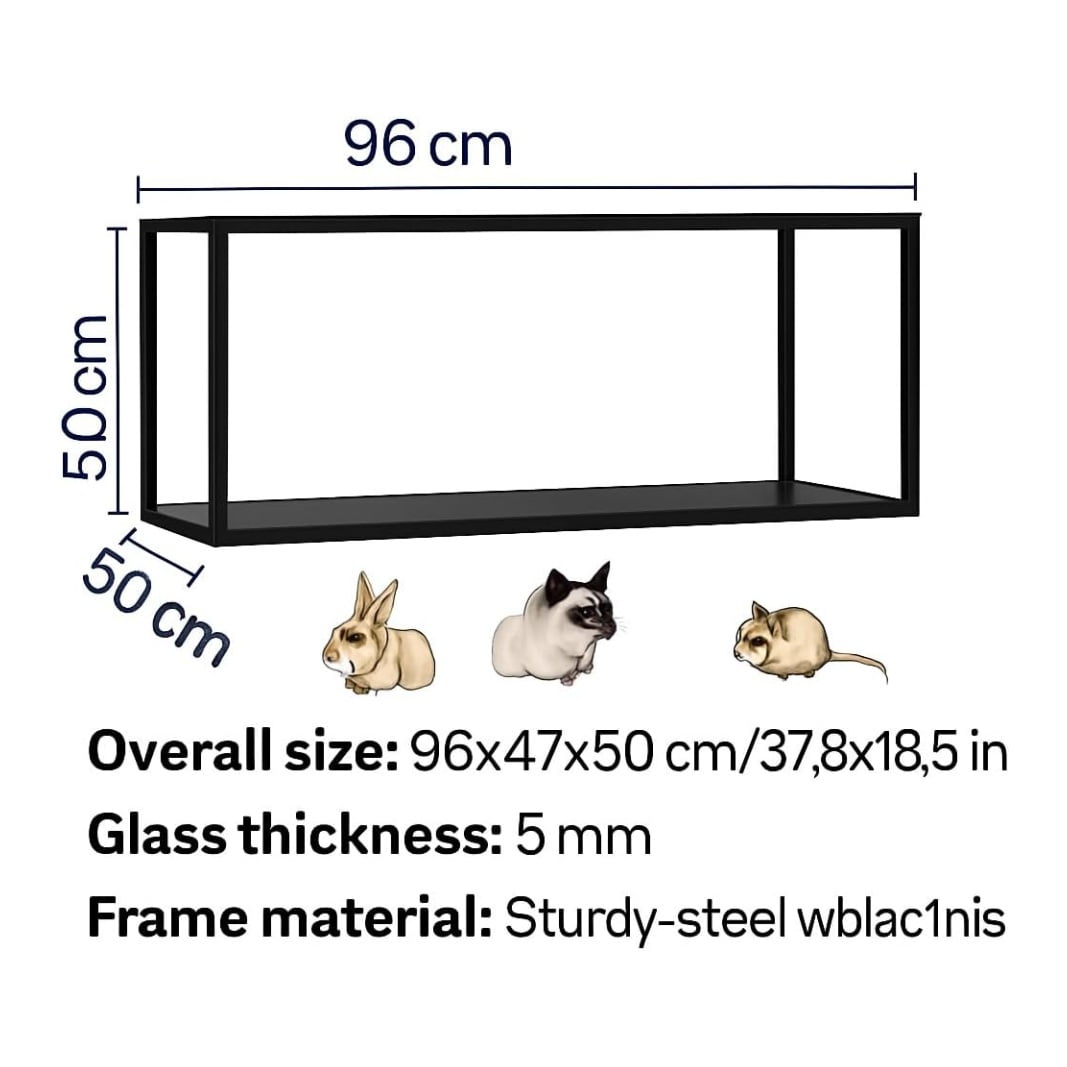 Hamster Cage,360° Viewing Transparent Hamster Habitats with Universal Wheels,Chew-Proof Dual Door Small Animal Habitat, Portable Hamster House for Rats, Guinea Pigs