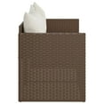 thumbnail image 2 of vidaXL 3-Seater Garden Sofa with Cushions Brown Poly Rattan, 2 of 5