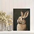 thumbnail image 2 of Qisvanset 12x16 Inch Sepia Vintage Bunny Canvas Wall Art, Rustic Rabbit Woodland Cottagecore Decor, 2 of 8