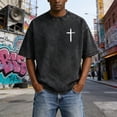 thumbnail image 4 of Christian Graphic T Shirts for Men Vintage Acid Wash Tshirt Oversized Short Sleeve Faith Shirts Casual Streetwear Summer Tops, 4 of 6