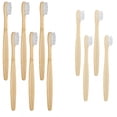 thumbnail image 1 of Set de cepillos de dientes SEVENHEAD de bambú, 10 piezas, cerdas suaves, 1 of 7