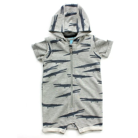 Bear Camp Baby Boys Alligator Romper and Tee, 2-Piece Set