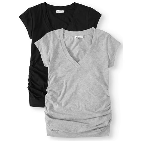 

Oh! Mamma Maternity Women s V-Neck T-Shirt 2-Pack (Women s & Women s Plus)